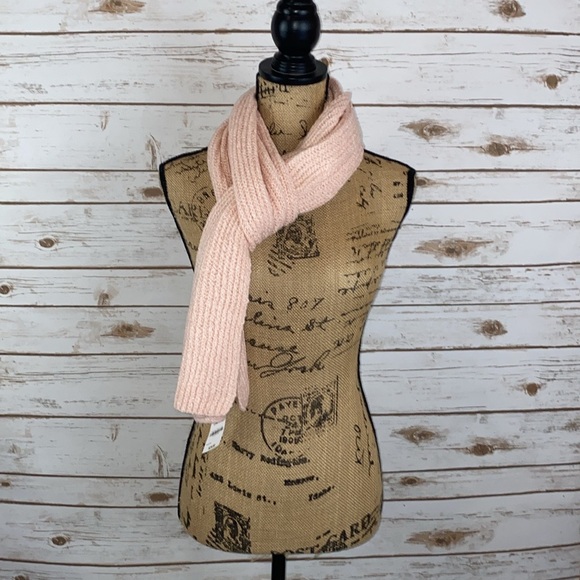 NWT Style & Co Luxe Ribbed Knit Beanie and Scarf Set - Pink - Picture 4 of 5